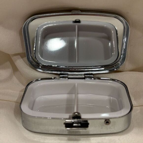 Yorkie Terrier Dog Travel Pill Box 2 Compartment Medicine Pill Case NEW - Picture 5 of 5